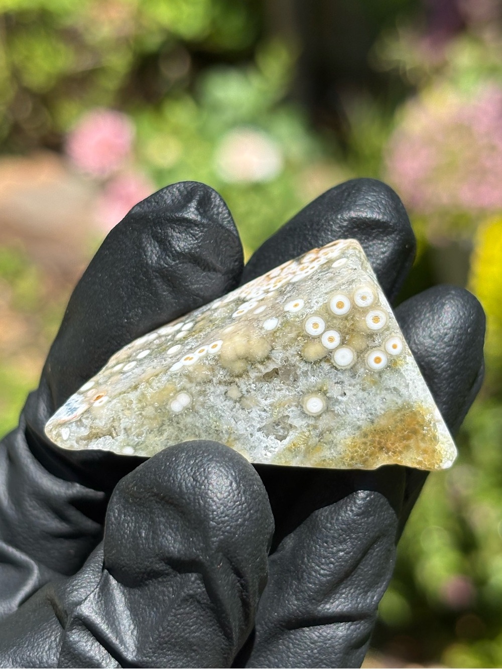 Small Ocean Jasper Crystal Freeform - Polished Sea Jasper - Orbicular Jasper